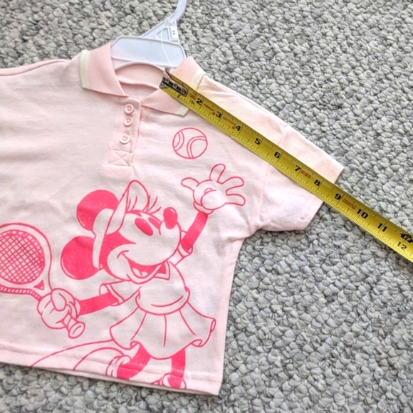 Disney Kids (12 Months) Pink Glitter Minnie Mouse Tennis T-Shirt/Polo Shirt - Picture 9 of 16